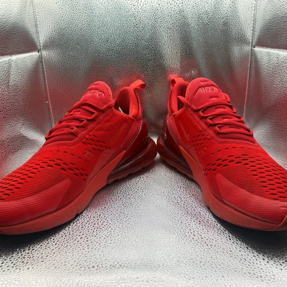 Size 11 Nike Air Max 270 University Red Mens‎ Lace-Up Running Shoes CV7544-600
